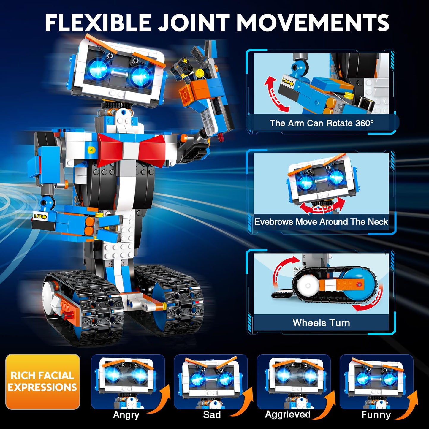 anysun STEM Robot Building Kit for Kids 8-12, App & Remote Control Robot Toys, Birthday Gift for Kids 6 7 8 9 10 11 12+ Years Boys and Girls