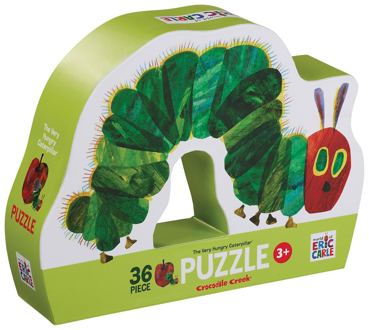 Crocodile Creek Jigsaw Puzzle, 36 Piece for Kids 3 Years and Up, Heavy-Duty Shaped Box for Storage, Finished Puzzle Size 18 x 24 inches, The Very Hungry Caterpillar