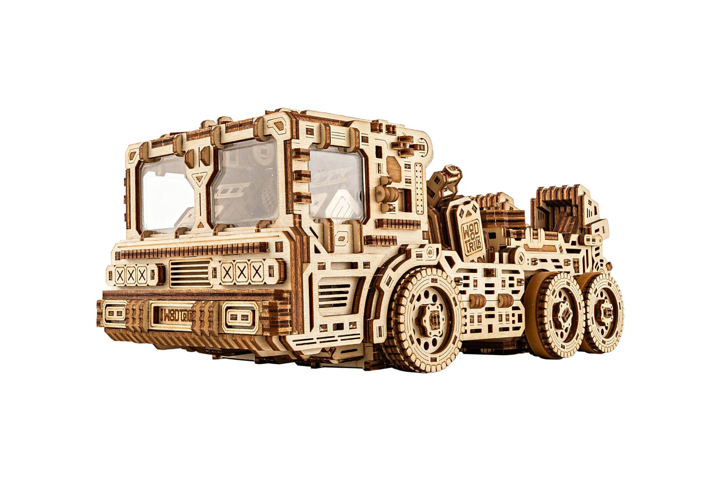 Wood Trick Timbertron Robot - Transforms into Rolling Truck 3D Wooden Puzzles for Adults to Build - Rides up to 9 ft - Wooden Models Engineering DIY Project Mechanical 3D Puzzles Model Kits for Adults
