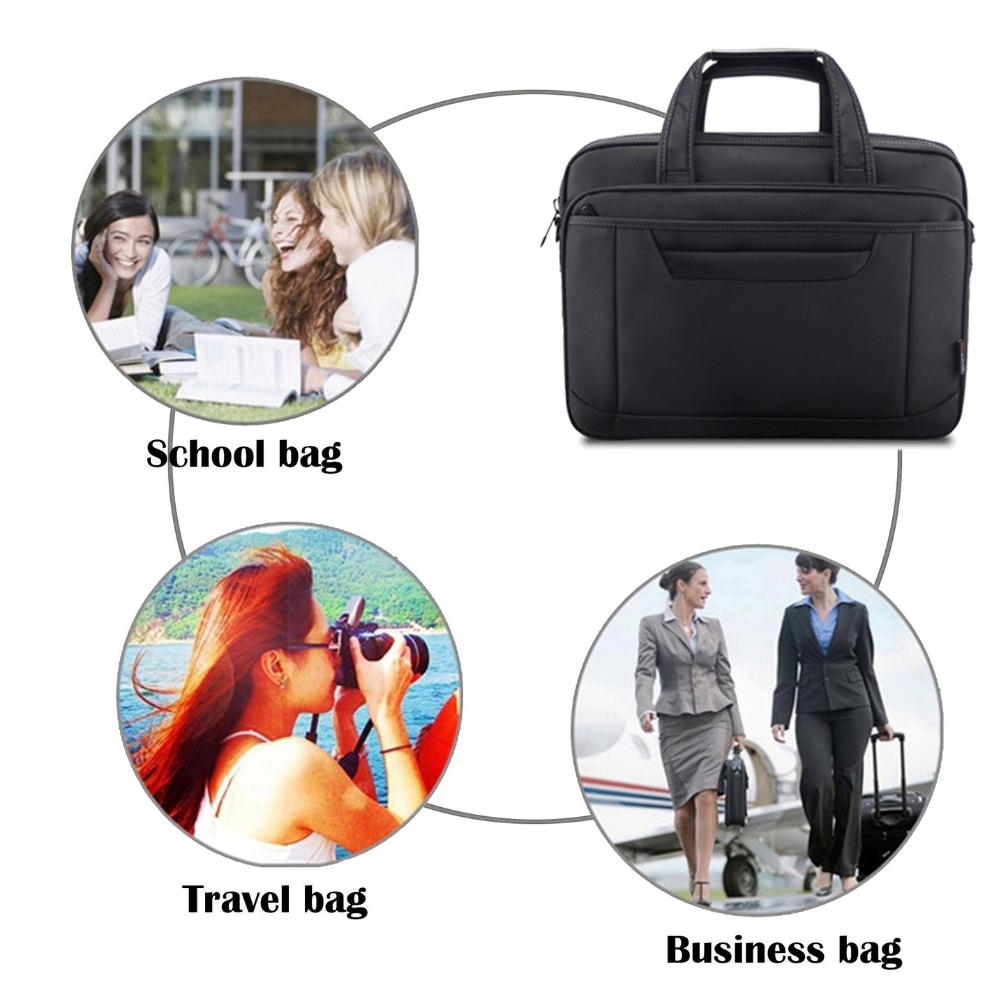 Briefcase Bag 15.6 Inch Laptop Messenger Bag Business Office Bag for Men Women, Shoulder Bag fit for Computer Notebook MacBook Hp Dell Lenovo Asus Apple