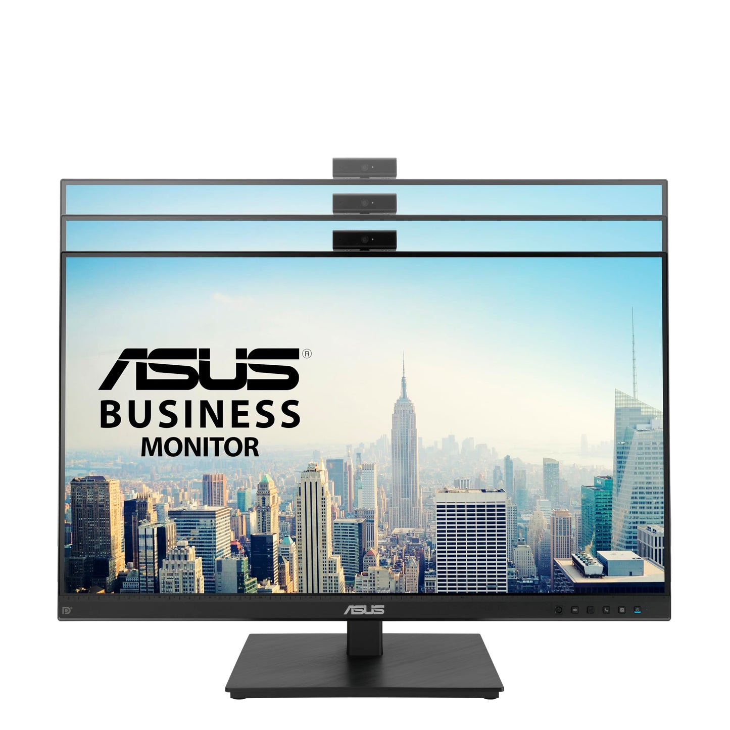 ASUS 27” 1080P Video Conference Monitor (BE279QSK) - Full HD, IPS, Built-in Adjustable 2MP Webcam, Mic Array, Speakers, Eye Care, Wall Mountable, Frameless, HDMI, DisplayPort, VGA, Height Adjustable