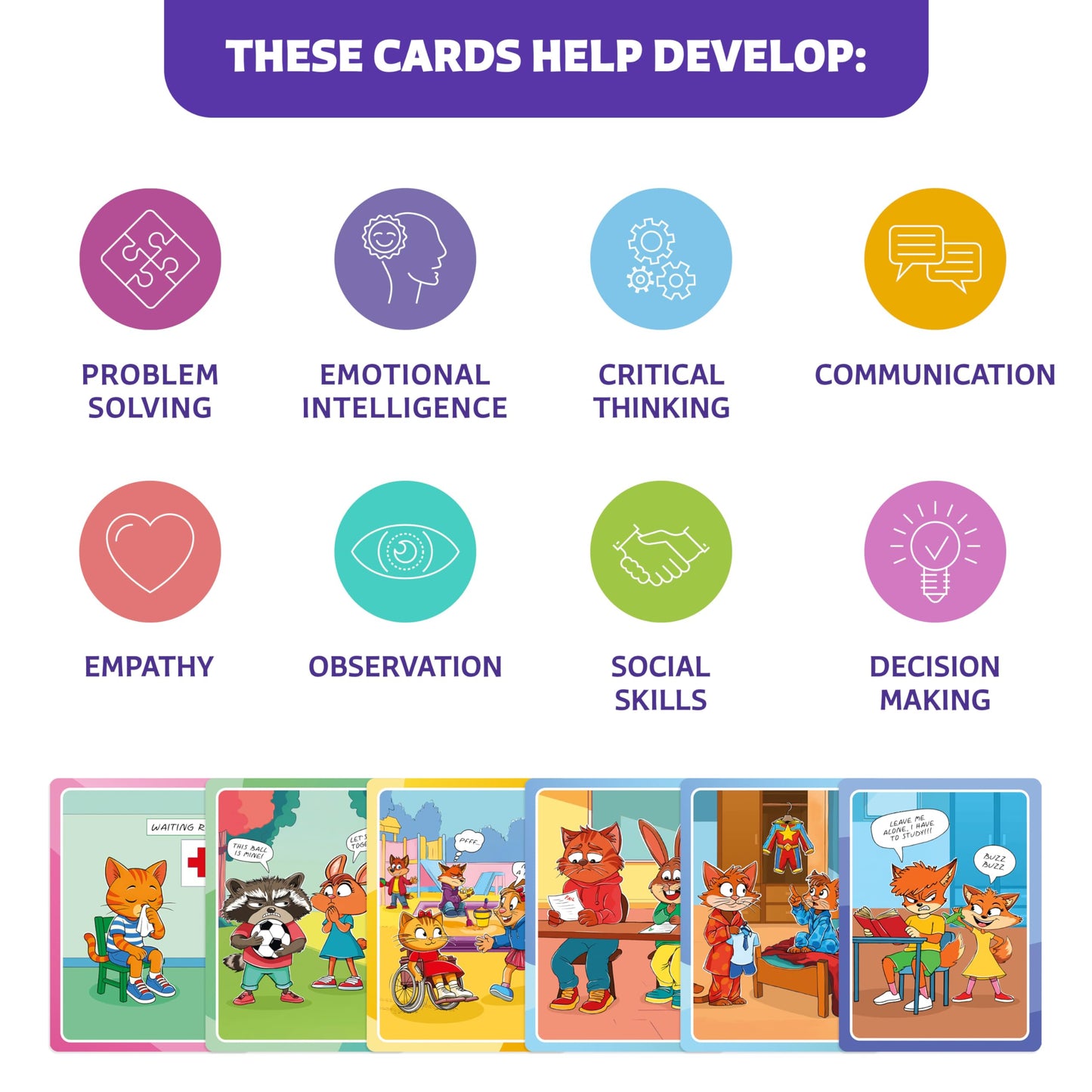 Who What Why Mega Pack Conversation Cards for Kids – Counseling & Speech Therapy Materials with 120 Picture Cards & Wh Questions – Speech Delay Learning Game – Therapeutic Counselors Play Tool Ages 4+