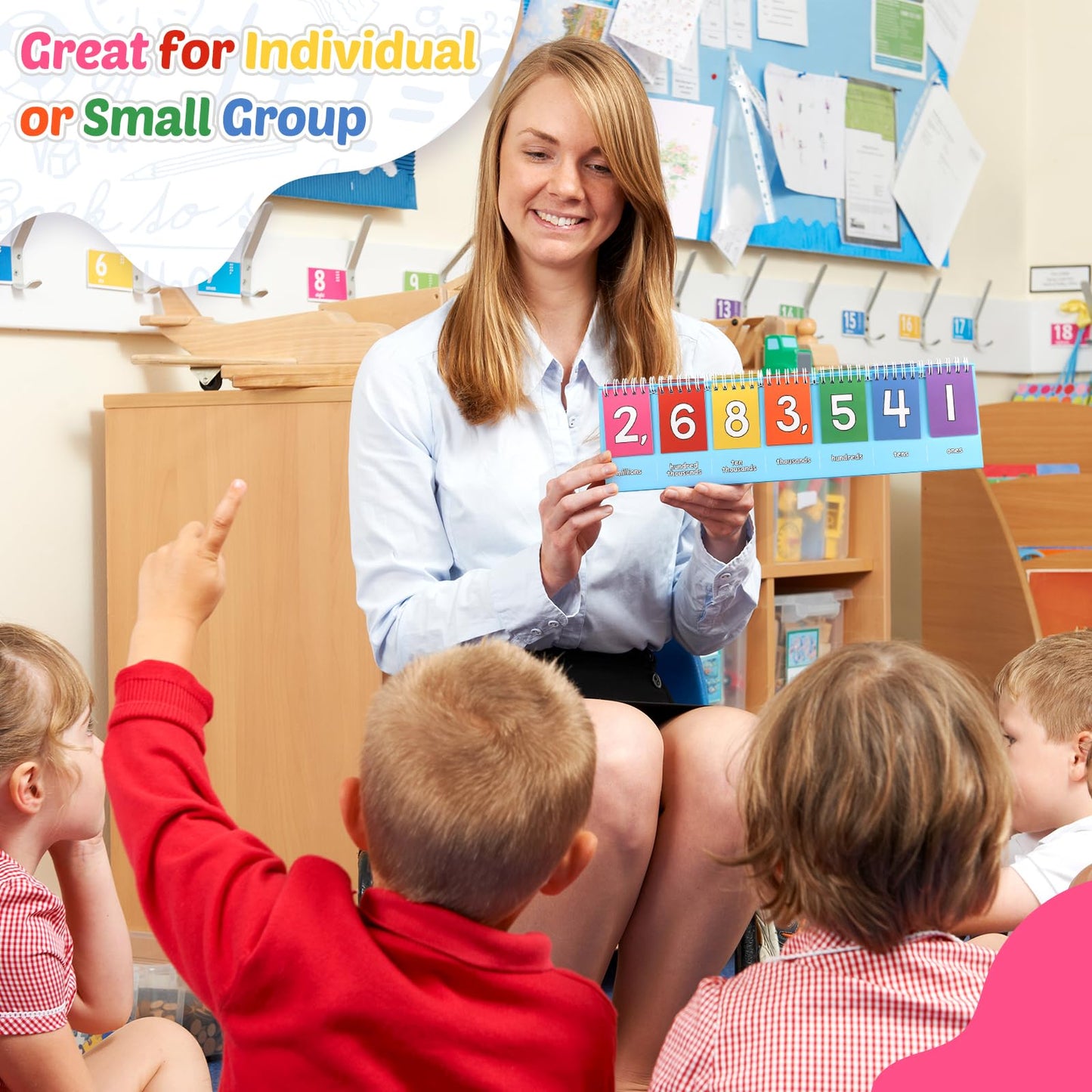 Aizweb Student Place Value Flip Chart,Math Manipulatives,Double-Sided with Whole Number & Decimals,1st 2nd 3rd Grade Classroom Must Haves,Homeschool Teacher Back to School Supplies Teaching Essentials