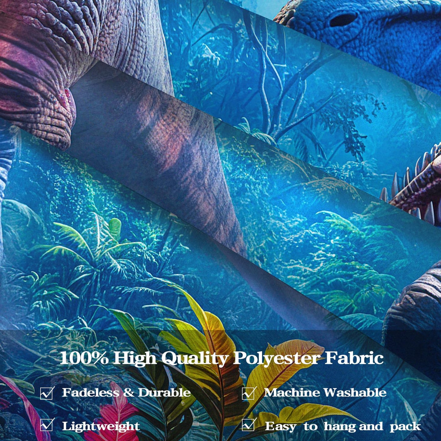 Spenlife Thunder Dinosaur Showdown Wall Tapestry, Fantasy Dino Battle Tapestries for Room Decor, Prehistoric Tapestry 60x44 Inch
