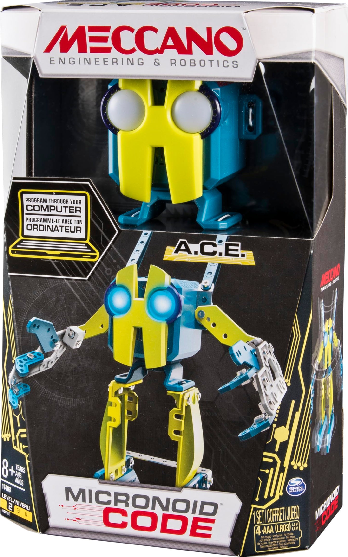 Meccano-Erector - Micronoid Code A.C.E. Programmable Robot Building Kit