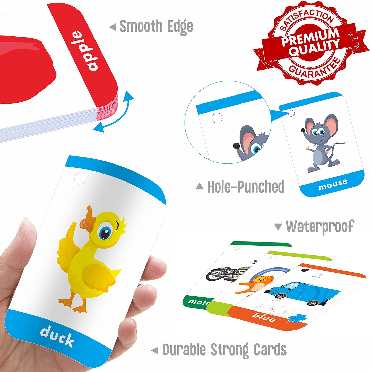 180 Toddler Learning Flashcards, Educational Tool for Preschoolers