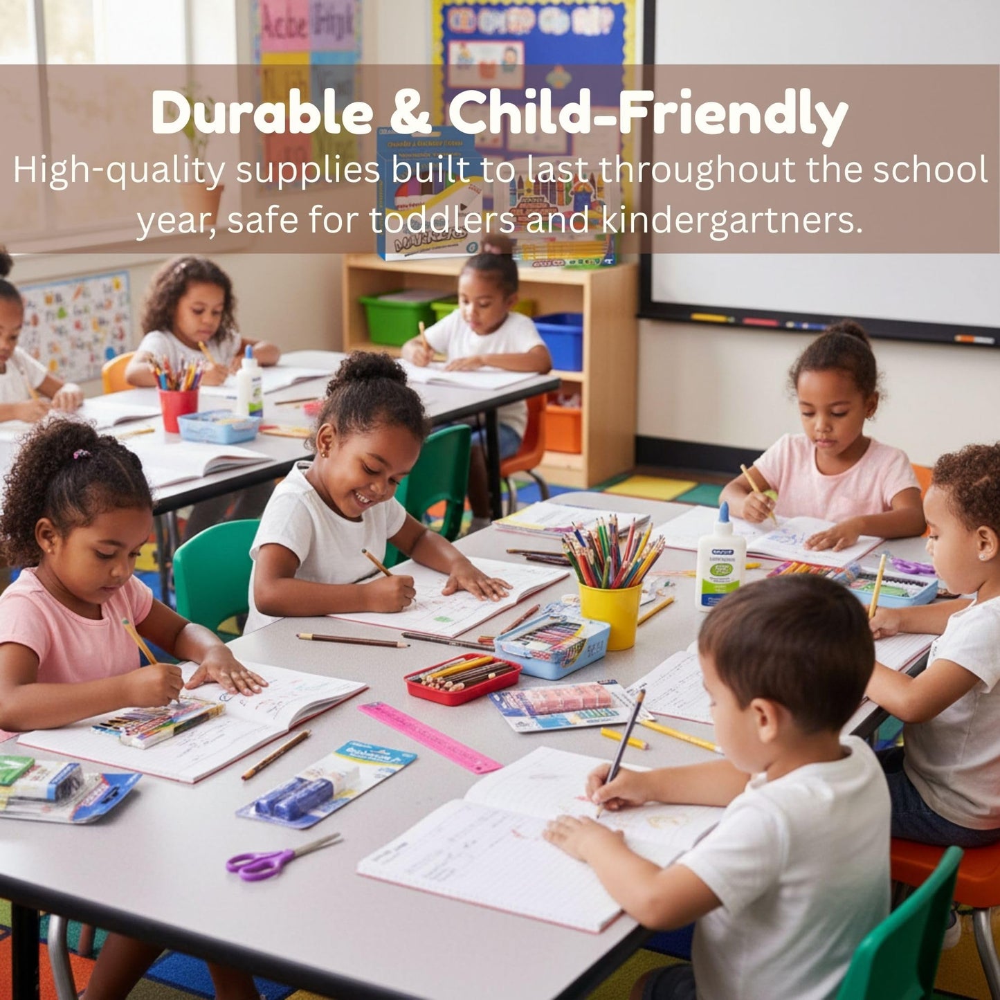 OMURA Learning Primary School Supplies Kit (Kβ2) β 56-Count Back-to-School Supply Box for Students | Composition Book, Ruler & Early Learning Essentials for Kindergarten School Supplies Color may Vary