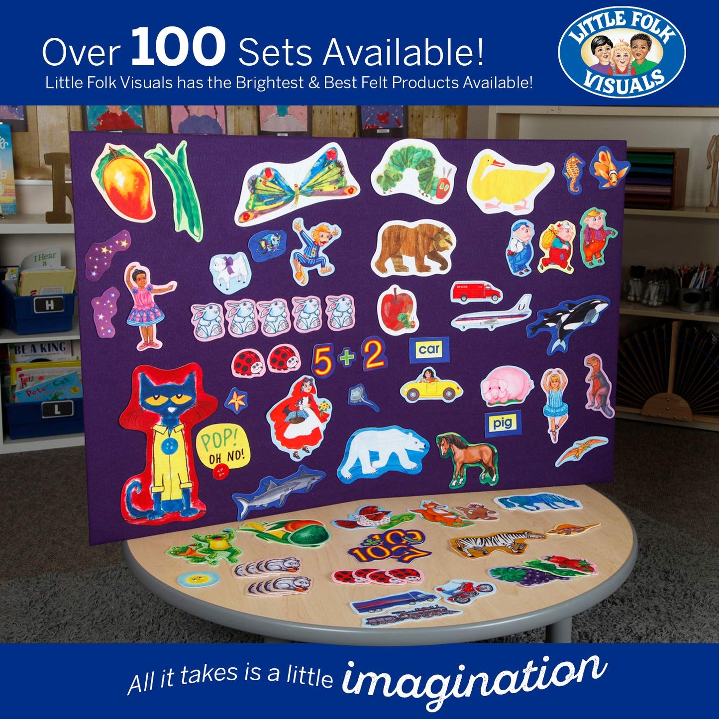 Little Folk Visuals Beginners Bible: David Precut Felt Pieces, 15 Pieces Set