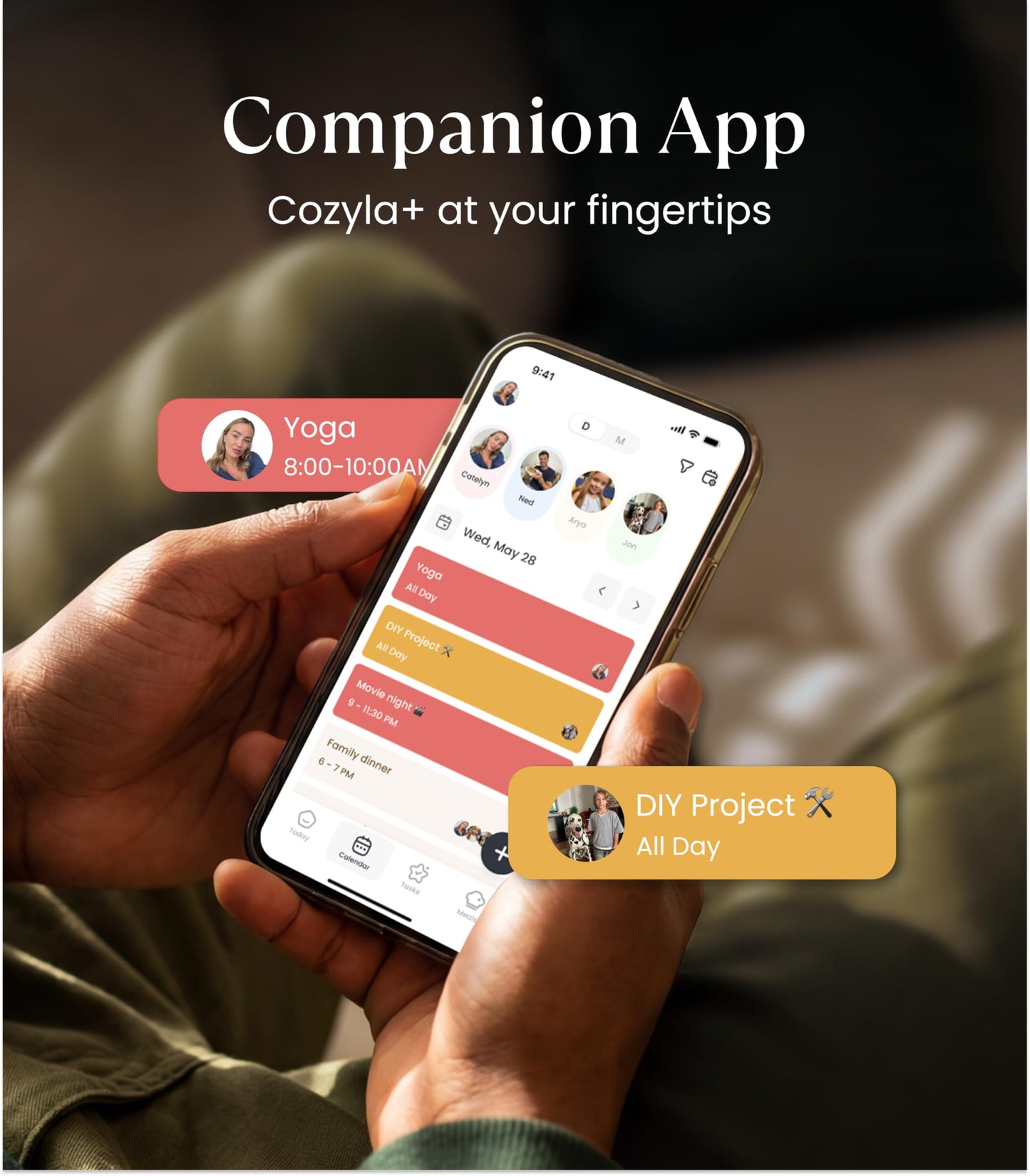 Cozyla Calendar Plus 2: 32"4K Smart Digital Calendar Wall Touch Screen & No Subscription Family Dashboard, Electronic Display for Family System- Chore Chart, Meal Planner, Support App Store Wall Mount