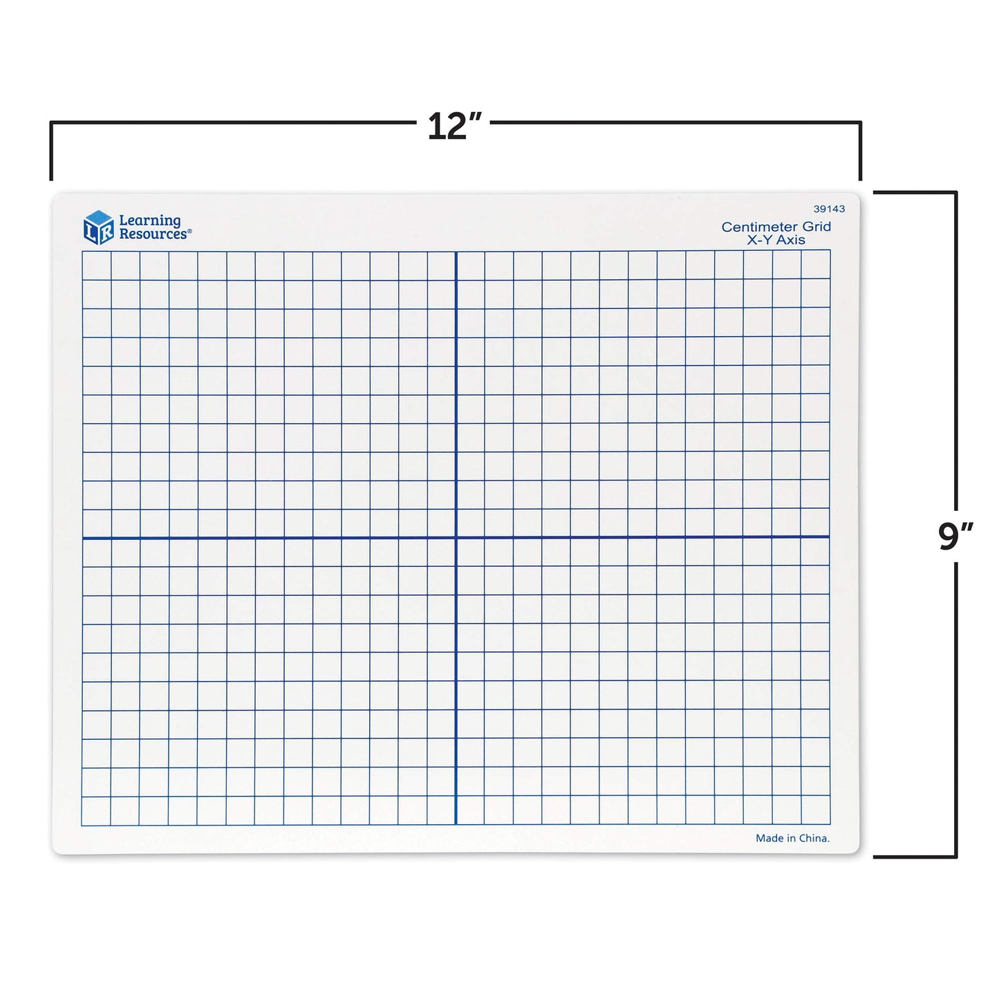 Learning Resources 9"x 11" Double Sided X-Y Axis Dry Erase Mats, Graphing, Math Classroom Accessories, Teaching Aids, Set of 10, Ages 6+