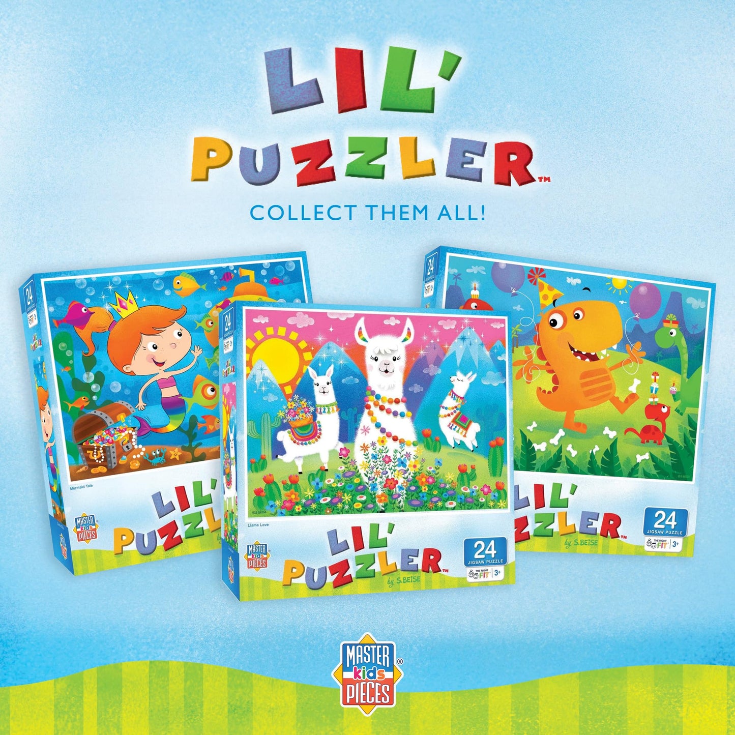 MasterPieces – Jigsaw Puzzle Set for Kids 6+ Years, 4-Pack of 48 Pieces, Educational and Fun Game, Lil Puzzler Collection, Gift Idea for Children, 8" x 10"