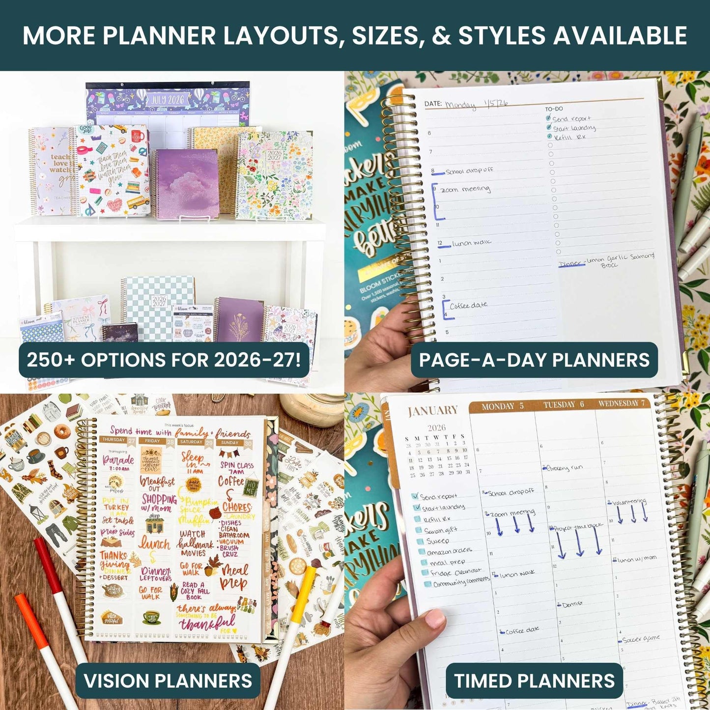 bloom daily planners 2026-2027 Academic Year Pocket Planner (July 2026 - July 2027) 13 Months - SMALL 4” x 6” Weekly Monthly Agenda Organizer & Calendar Book - Garden Party, Beige