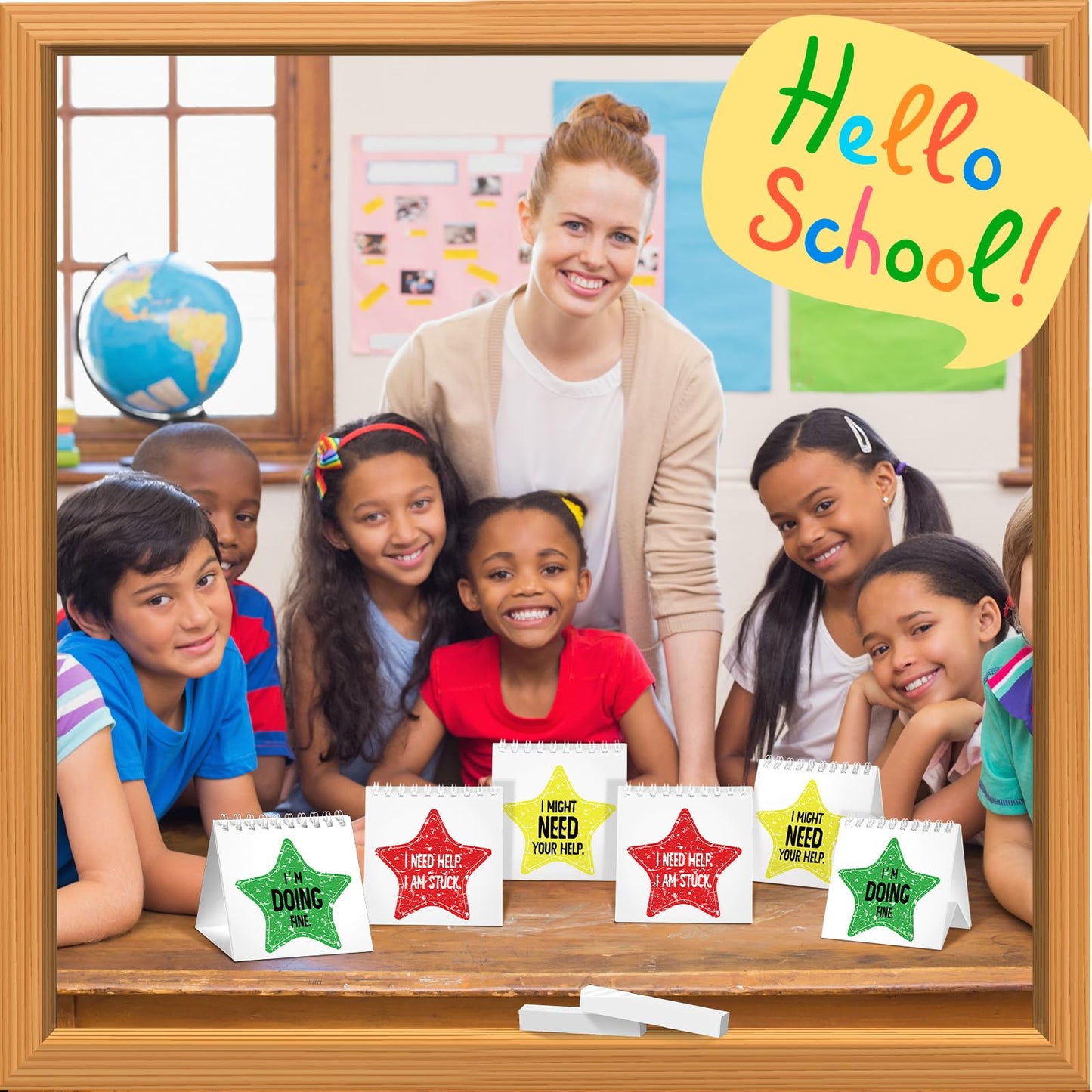 Chivertion 36 Pcs I Need Help Mini Flip Charts Star Classroom Management Need Tools Behavior Self Assessment Cards for Teachers School Educational and Learning Activities Supplies(Classic Style)