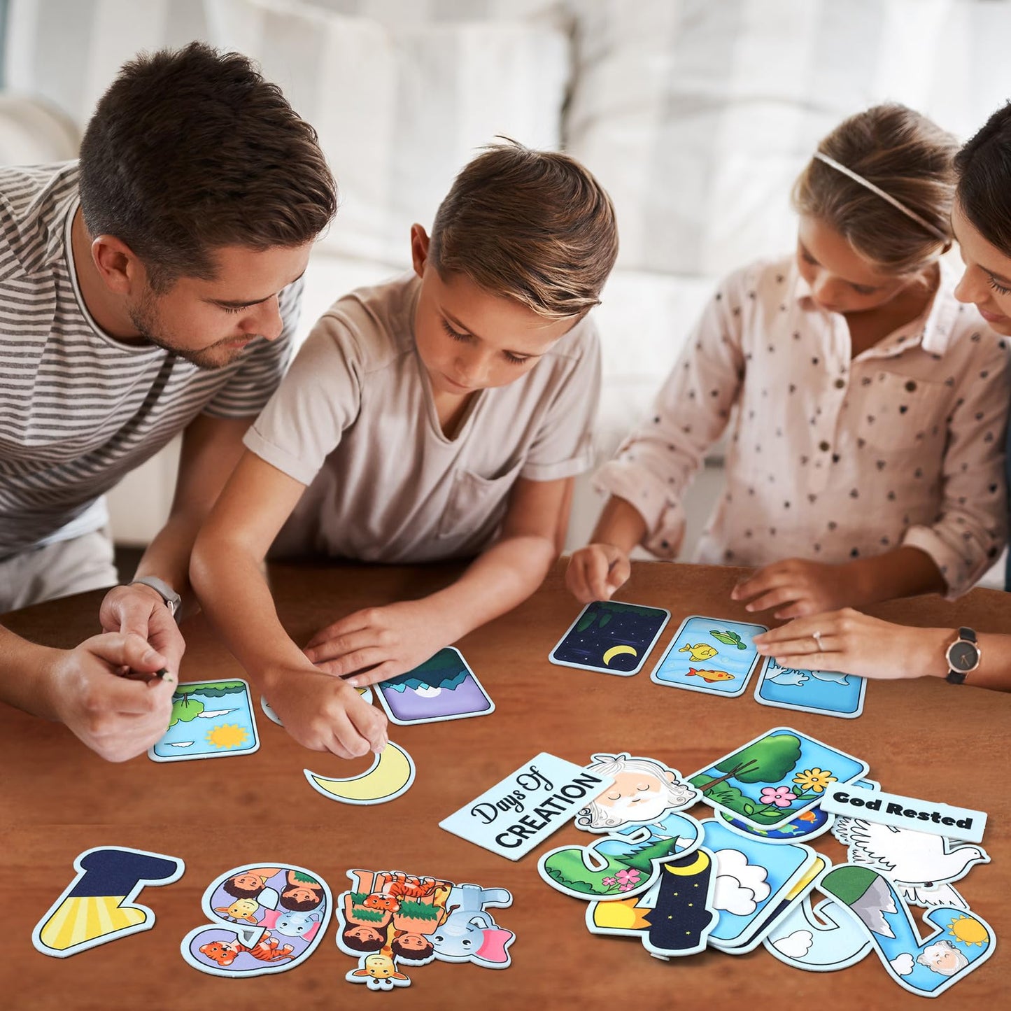 Peryiter Creation Story Felt Board Days of Creation 23 Precut Flannel Felt Bible Storyboard Sets for Preschool Kindergarten Toddlers Kids