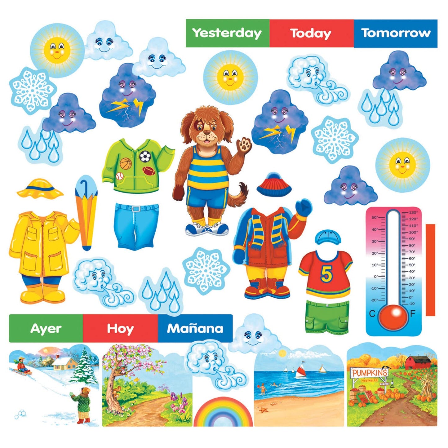 Little Folk Visuals Wally the Weather Dog Precut Felt Pieces