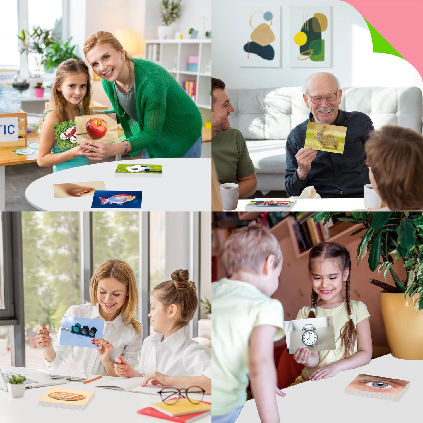 50 Noun Flashcards, Picture & Word Photo Cards Language Builder Visual Aid Language Learning Tool for Autism, ESL Teaching Materials for Adults, Non-Verbal Children Vocabulary Builder for Kids