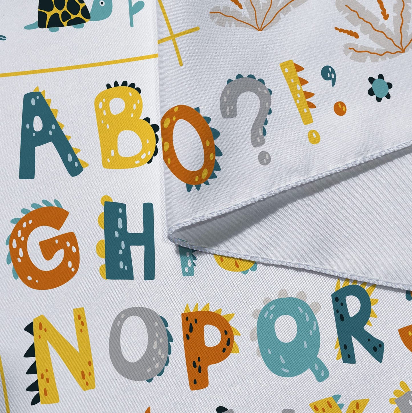Alphabet Poster Tapestry for Kids Boys Girls Bedroom, ABC Learning for Toddlers Cute Dinosaur Art Educational Tapestries Wall Hanging Classroom Living Room Office Decor 60X40"