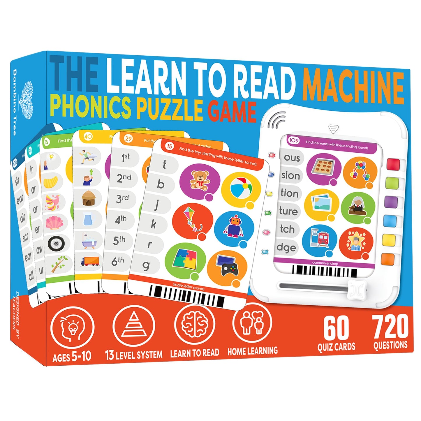 Phonics Machine Learning Pad - Electronic Reading Game for Kids Age 5-11 - Learn to Read with 720 Phonic and Letter Sound Questions