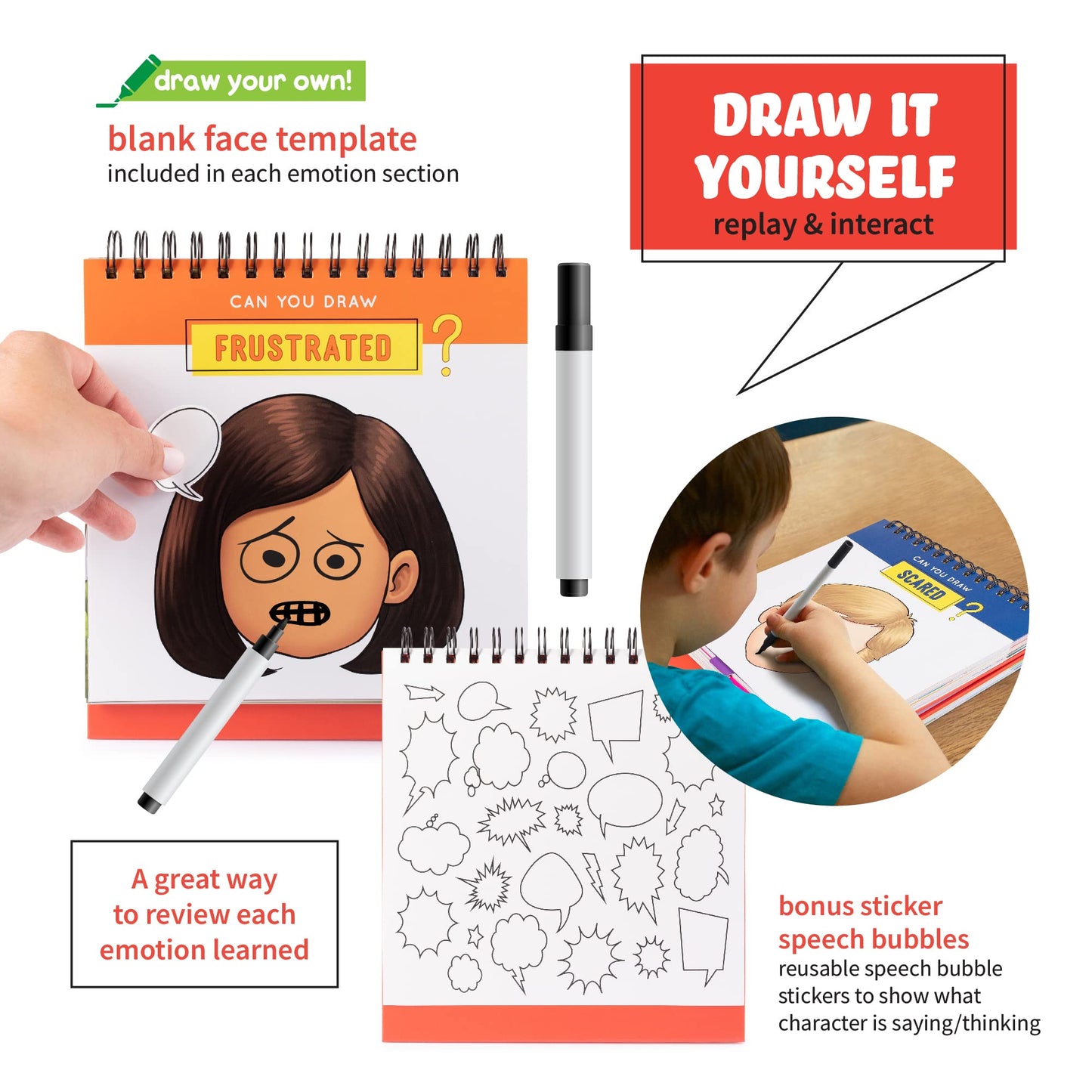Emotion and Feeling Busy Book for Kids, Calming Corner, ABA Therapy Materials, Emotion Charts, Autism Homeschooling ADHD Tool, Social Emotional Learning