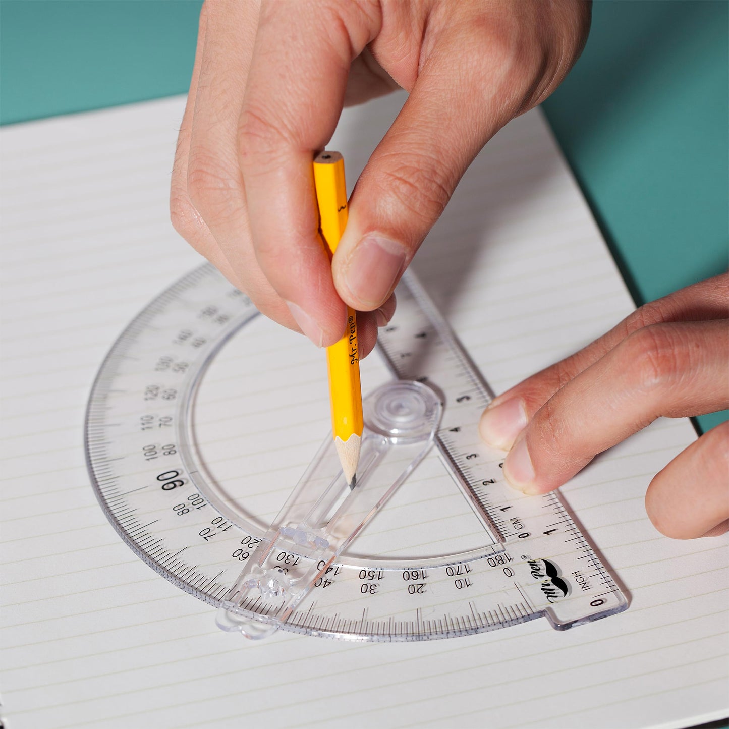 Mr. Pen- Geometry Set, 15 pcs, Green, 6 Inch Swing Arm Protractor, Divider, Set Squares, Ruler, Compasses and Protractor