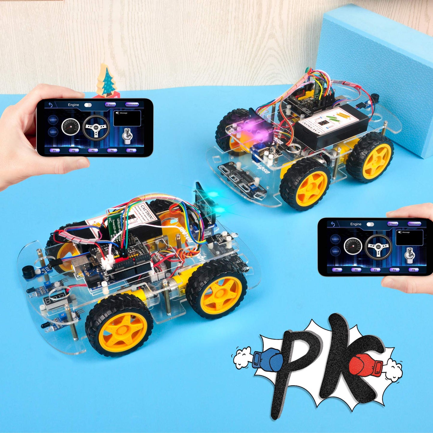 OSOYOO IoT Smart Robot Car Kit for Arduino – Classroom STEM Robotics Kit with WiFi & Bluetooth Control, Coding & Electronics Learning Platform for Schools