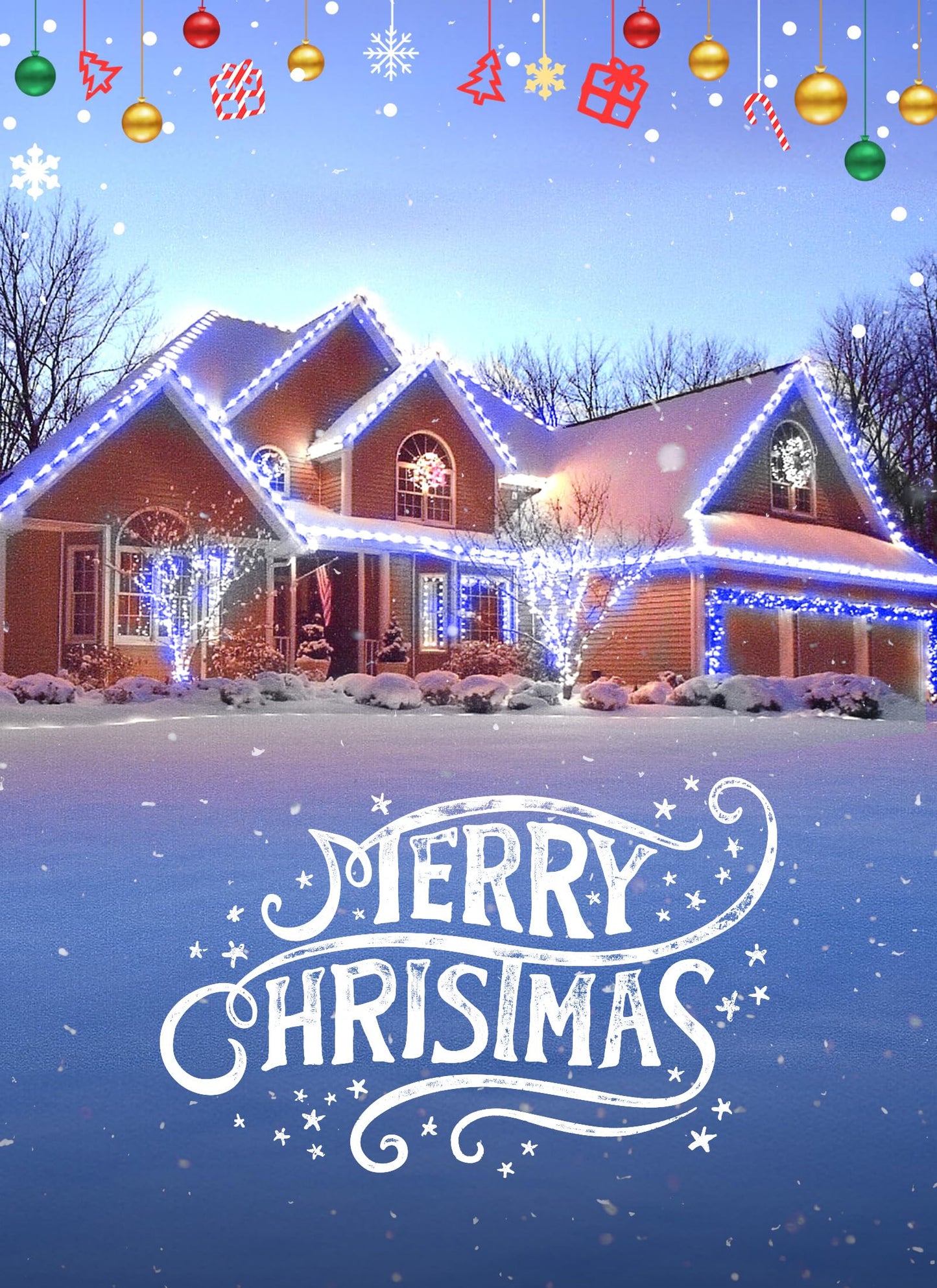 Minetom C9 String Lights, 100 FT Blue Outdoor Christmas Lights with 100 LED Bulbs, UL Certified for Indoor/Outdoor Use
