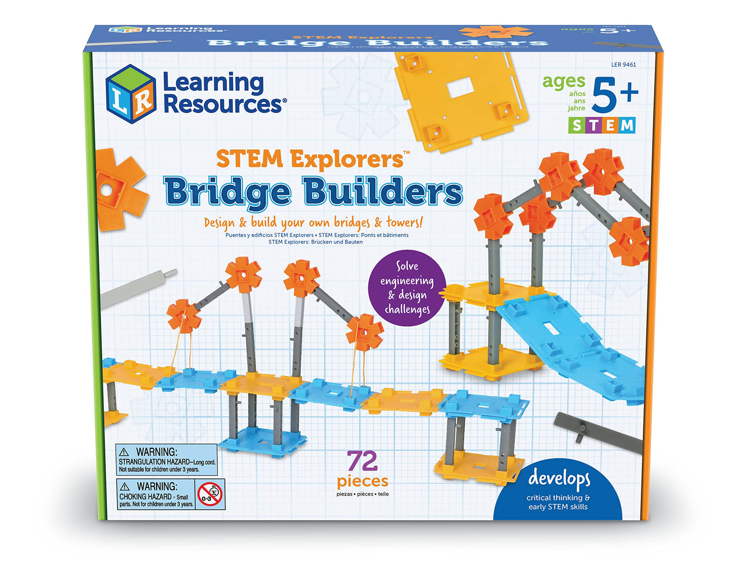 Learning Resources STEM Explorers Bridge Builders - Building Science Toys, Fine Motor Skills, Toddler Explorer Kit, Gifts for Boys and Girls