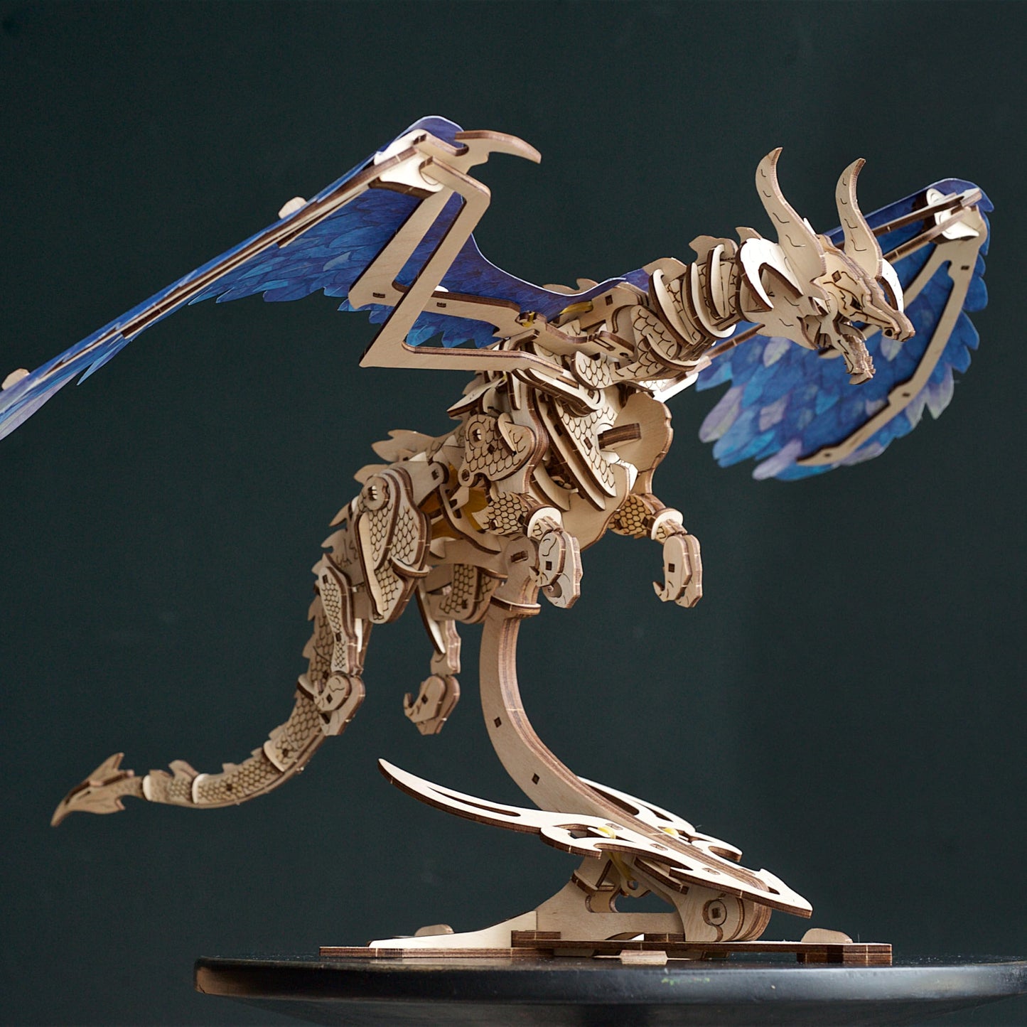 UGEARS 3D Wooden Puzzles for Adults - Windstorm Dragon 3D Puzzle - Mechanical Model Kits for Adults to Build - DIY Building Set Gifts for Fathers Day, Brain Teaser Puzzle, Hobby Kit
