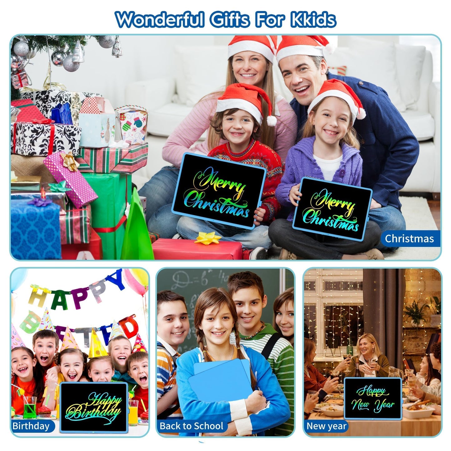 Kids Gifts Ideas, 20 Inch Large LCD Writing Tablet for Kids,Reusable Kids' Math Practice Toys – Fun & Educational,Rechargeable Drawing Toy for Boys and Girls,Creative Birthday Gifts for 3+ Years Old