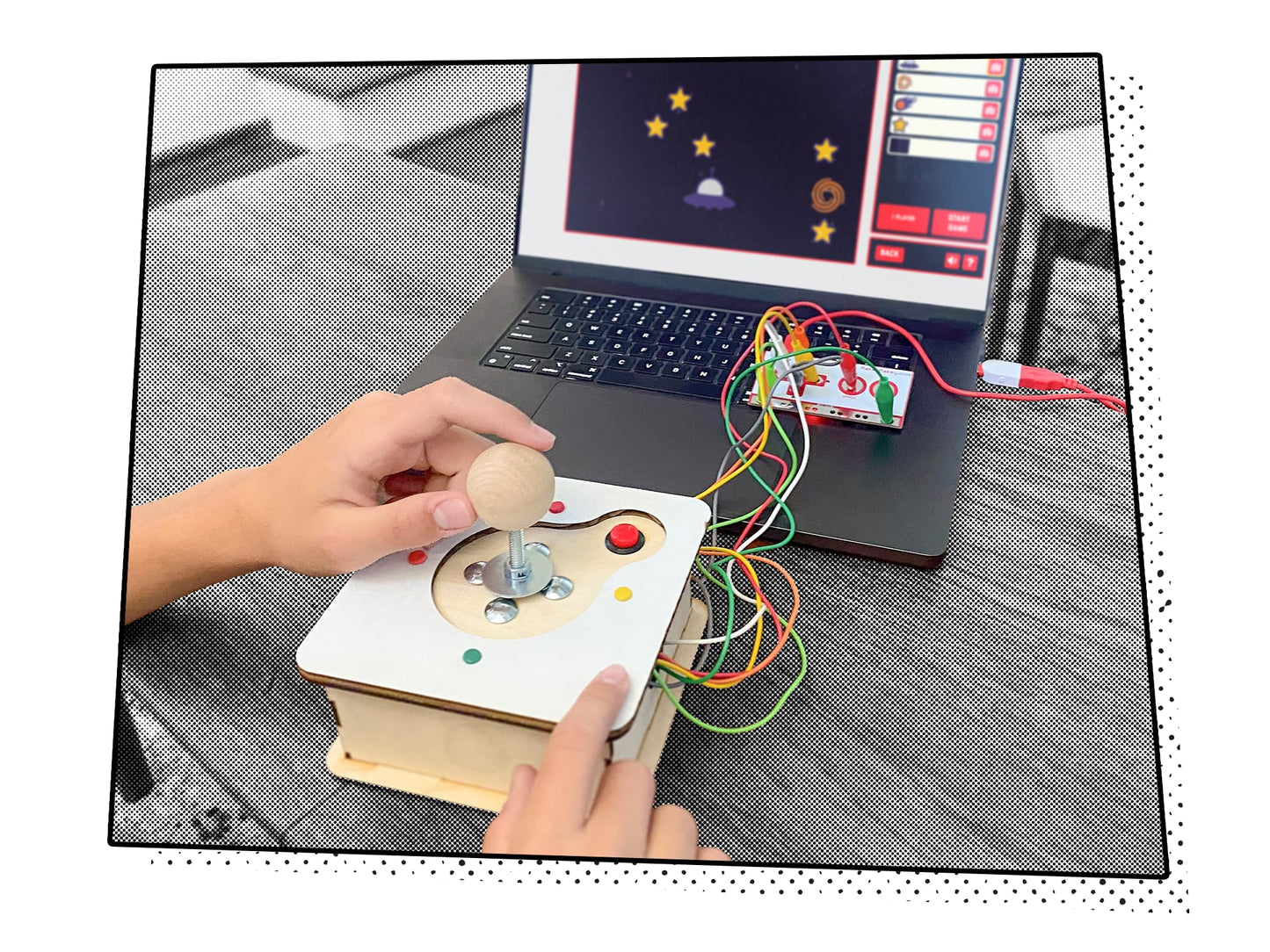 Makey Makey Retro Joystick Invention Launchpad Starter Bundle - Activity kit for STEM Engineering and Coding - Build, Customize, and Play Your Own Arcade Games