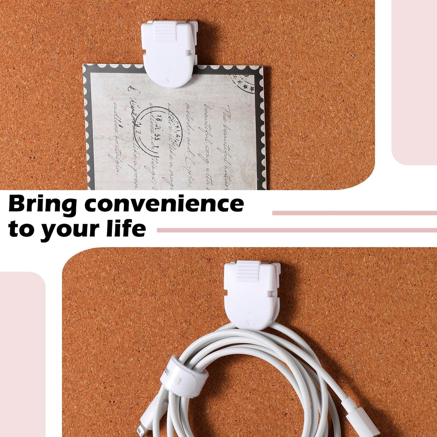 Feifeiya 25 Pcs Cubicle Clips Fabric Panel Cubicle Accessories Fabric Partition Panel Wall Clip Office Photos Wall for Notes Memos Standard Size, 40-Sheet Capacity (White)