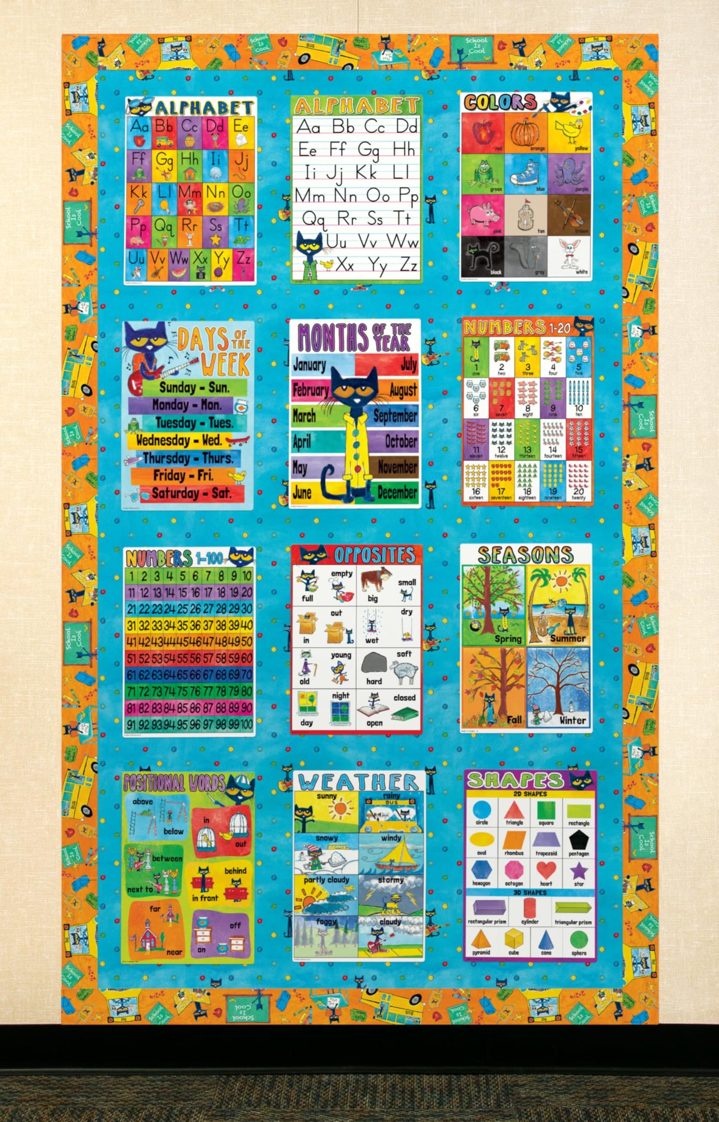 Teacher Created Resources Pete The Cat® Early Learning Educational Poster Pack (EP62002)