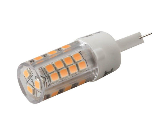Bulbrite LED Mini T4 Bi-Pin Base Light Bulb, 40W Equivalent, 3000K, Clear, 2-Pack, Model 770579