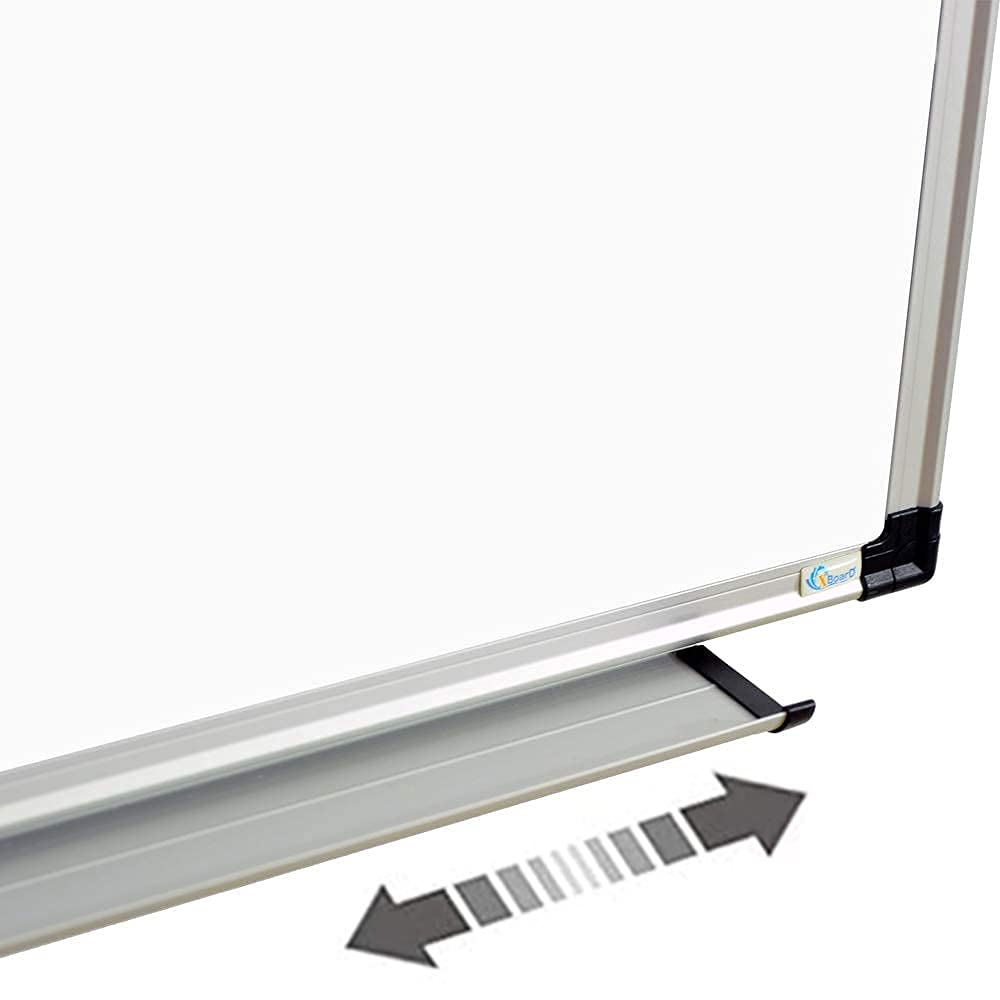 XBoard Magnetic Whiteboard 36 x 24 Inch, Hanging Dry Erase Board with Aluminium Frame & Marker Tray 3' x 2' | Wall Mounted Magnetic White Board for Home School Office