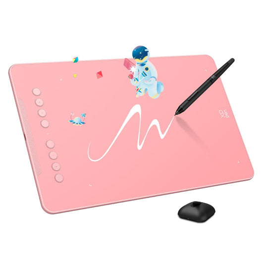 XPPen Deco 01 V3 10x6 Drawing Tablet | 16K Pressure Pen | Battery-Free Stylus | 8 Hotkeys | for OSU Gaming & Teaching | PC/Mac/Android/ChromeOS Compatible | Pink
