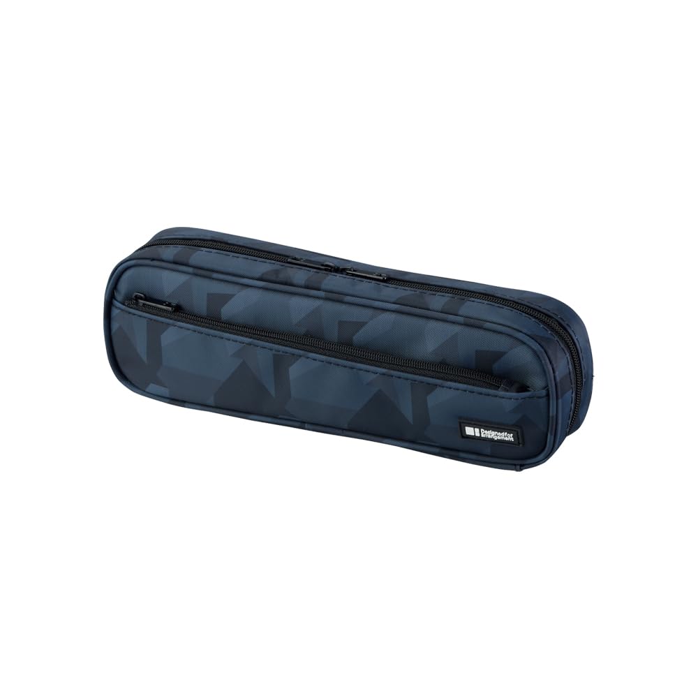 LIHIT LAB Large Capacity Zipper Long Pencil Case For School Office College, Big Capacity Pencil Bag Holder Adults Teen Boys Girls, Travel Cosmetics Storage, Black Camo (A7552-134)