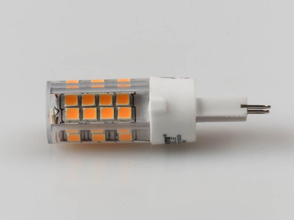 Bulbrite LED Mini T4 Bi-Pin Base Light Bulb, 40W Equivalent, 3000K, Clear, 2-Pack, Model 770579
