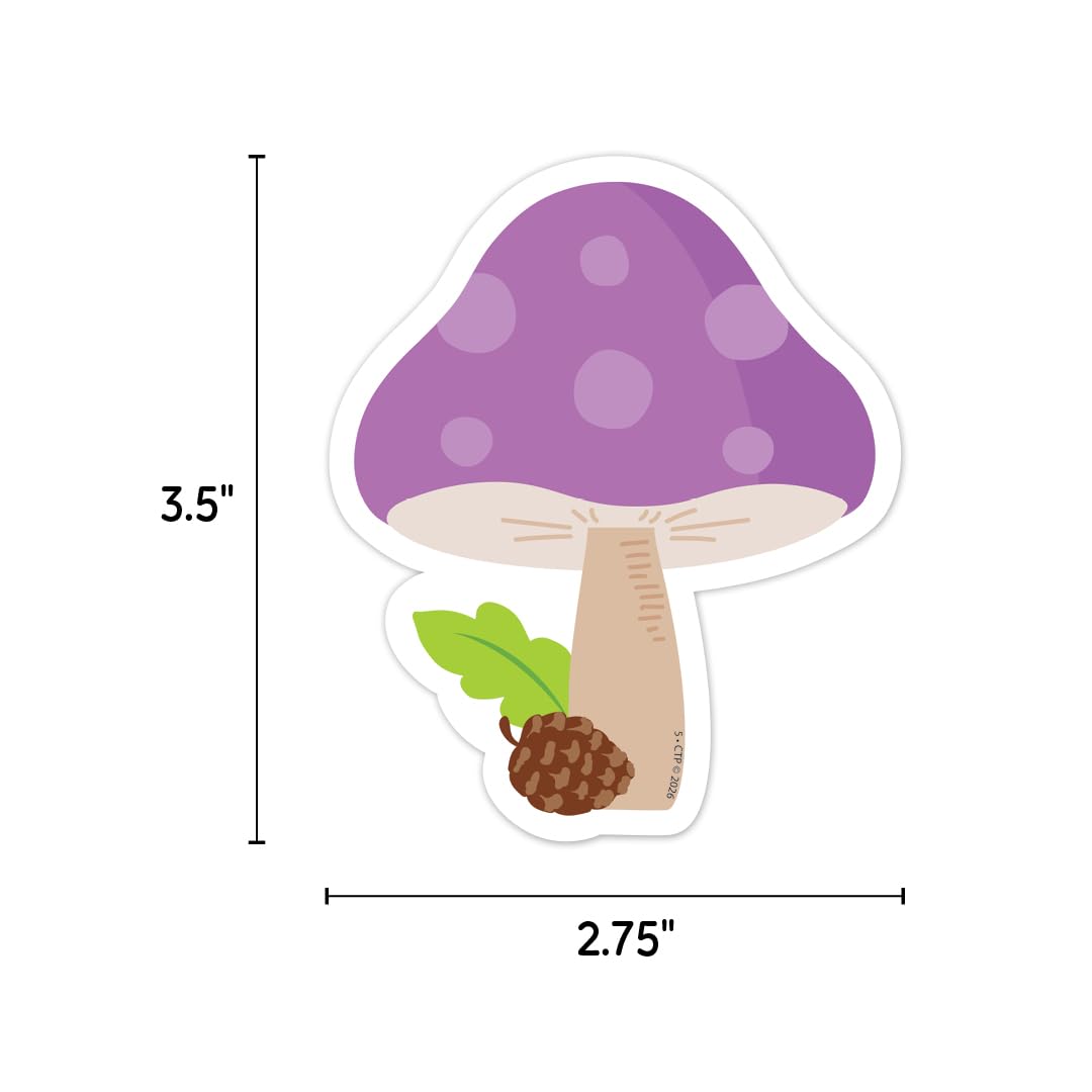 CTP Woodland Friends Mushrooms 3 Inch Designer Cut-Outs Classroom Accents (Creative Teaching Press 11162)