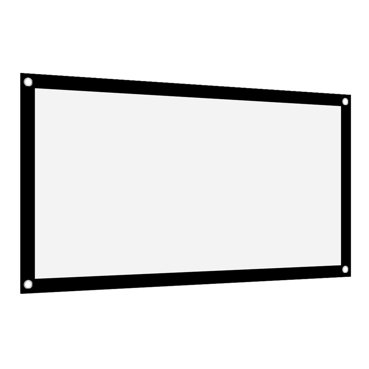 Portable Projector Screen, Foldable Non Crease White Polyester, Front Back Projection, Outdoor Camping Movie (60inch)
