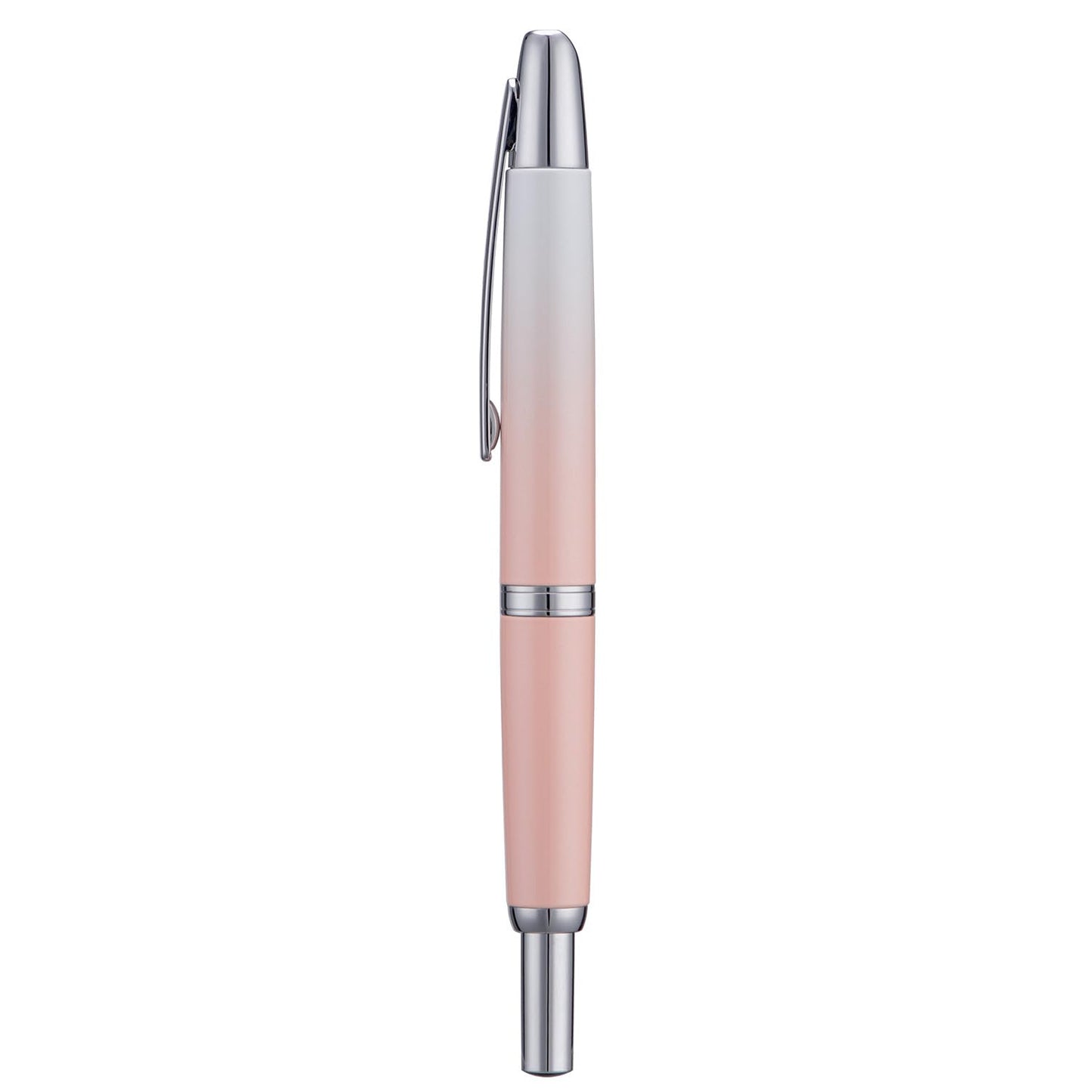 Jinhao 10 Press Fountain Pen with Box, Gradient Peach Pink Retractable Extra Fine Nib with Ink Converter Set (Silver Clip)