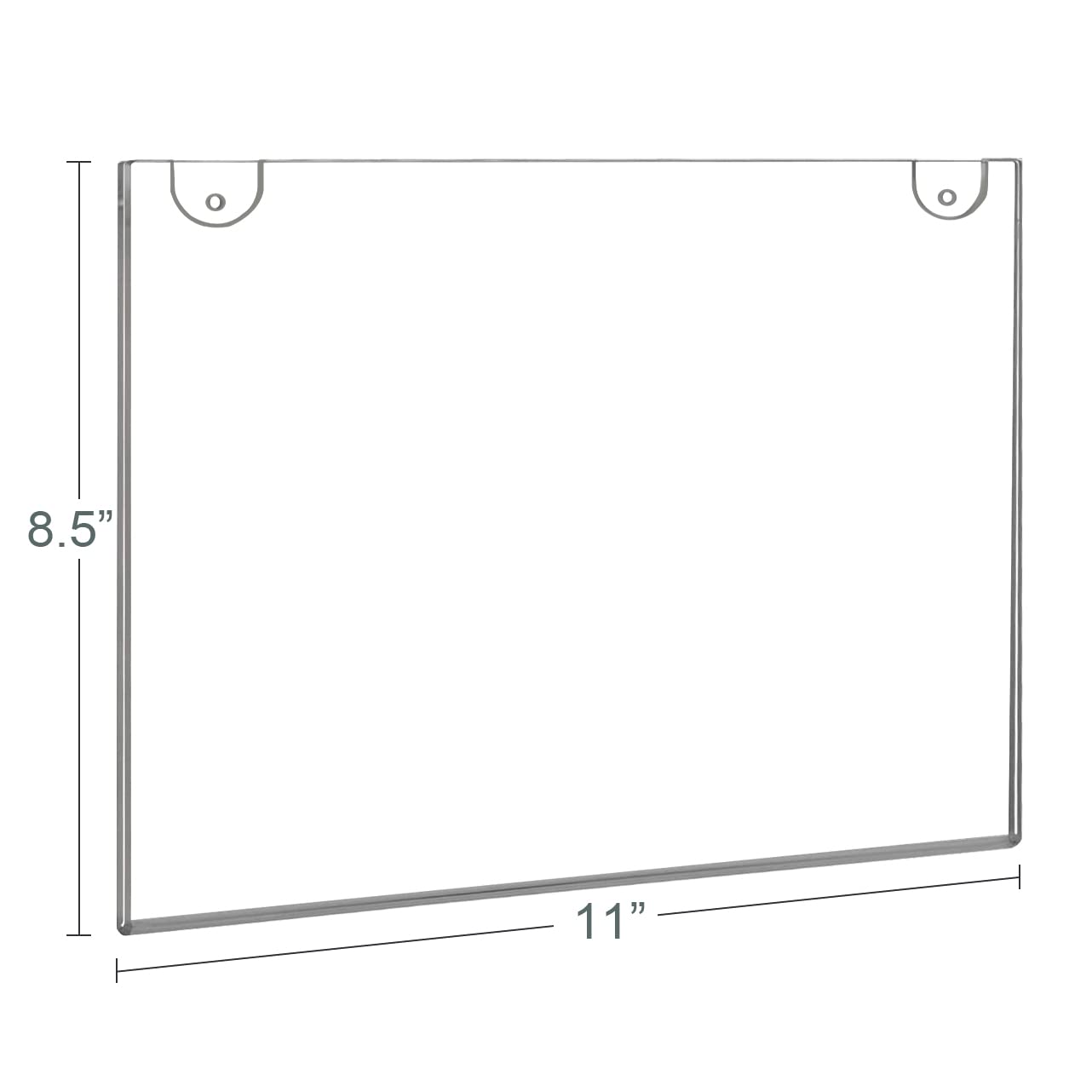 BlueValley 3 Pack Acrylic Wall Sign Holder 8.5x11 Horizontal - Clear Plastic Flyer, Document & Poster Frame for Office, Restaurants, Classrooms, Trade Shows - Wall Mounted Display with Screws & Adhesive Tape