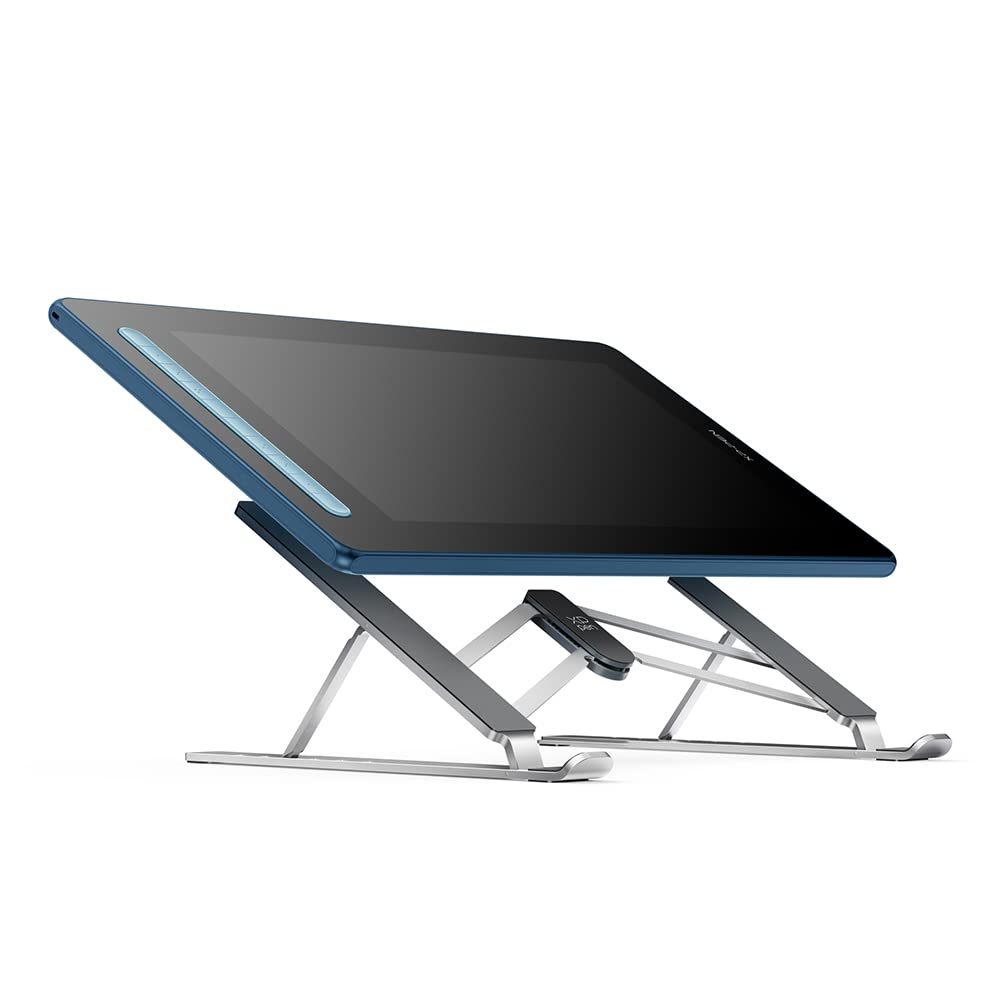 XPPen Drawing Tablet Stand for Desk,Silver Portable Holder for Graphics Tablet&Pen Display, Aluminum Computer Riser Compatible with 10 to 15.6 Inch Laptops and Drawing Tablets,Portable and Adjustable