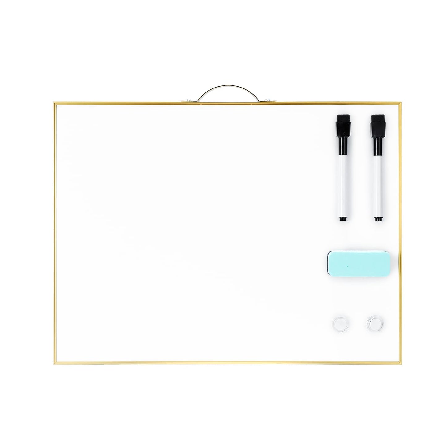 TSJ OFFICE Small Dry-Erase White-Board - 12 X 16 Inches Portable Aluminum Frame Mini Hanging Whiteboard with Handle, to Do List Notepad for Office, Home, School