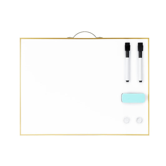 TSJ OFFICE Small Dry-Erase White-Board - 12 X 16 Inches Portable Aluminum Frame Mini Hanging Whiteboard with Handle, to Do List Notepad for Office, Home, School