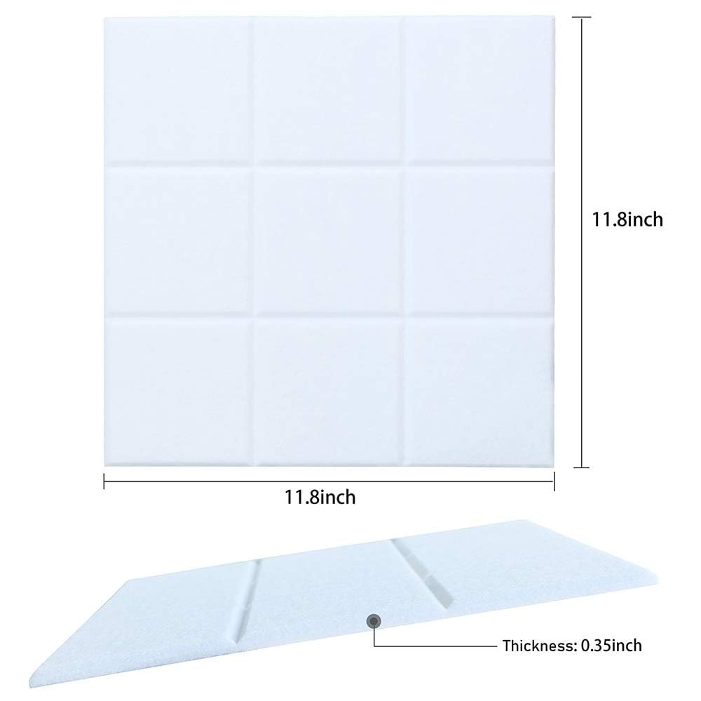 Uoisaiko Large Cork Board Felt Board Tiles for Walls with 30 Push Pins, 11.8"x11.8" Pack of 6 Pin Board Notice Boards for Home Office Kitchen, Bulletin Board Wall Tiles for Photos Memos