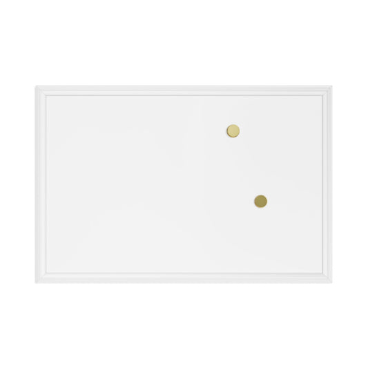 U Brands Farmhouse Magnetic Dry Erase Board White Board, 24" x 18", White Wood Style Frame, Includes 2 Magnets