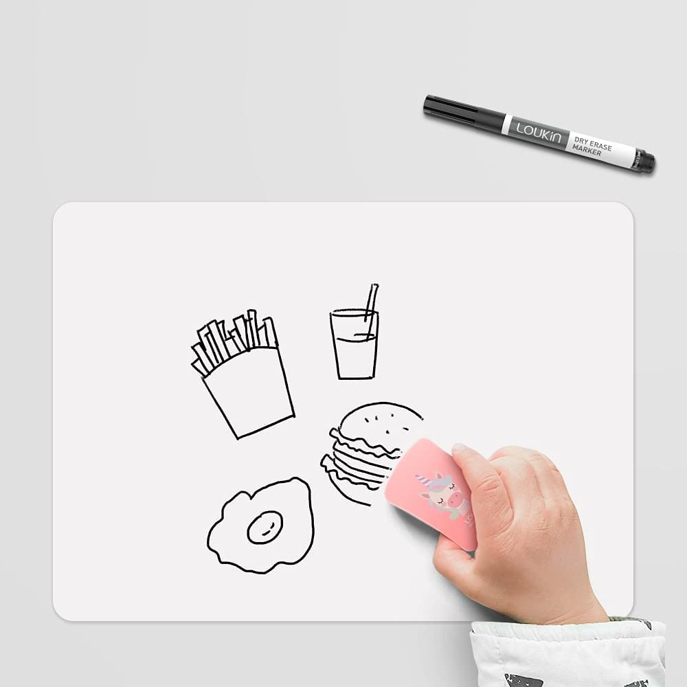 loukin 2 Pack Kid Magnetic Dry Erase Erasers, Mini Whiteboard Eraser, Small Glass Board Eraser for Classroom, Home, Office, 2.17"x1.38"x0.59"(Pink)