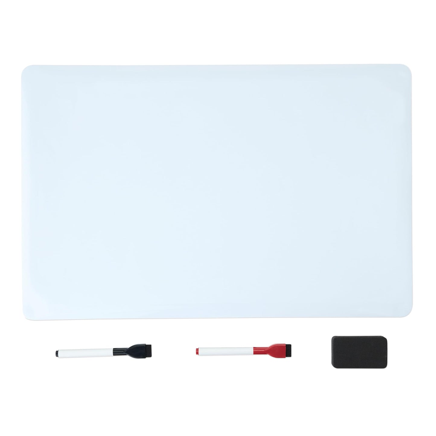 Amazon Basics Magnetic Dry Erase Board for Fridge, Whiteboard Sheet, 20" x 13", with 2 Markers and Eraser