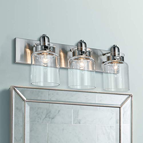 Bestier 3-Light Bathroom Vanity Wall Sconce Brushed Nickel 21.7in Length Model AK-AJ-18088-ca