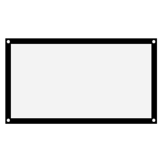 Portable Projector Screen, Foldable Non Crease White Polyester, Front Back Projection, Outdoor Camping Movie (60inch)